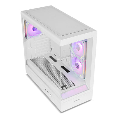 Case computer desktop ATX Nox-Xtreme NXHUMMERSIGNAWH Bianco
