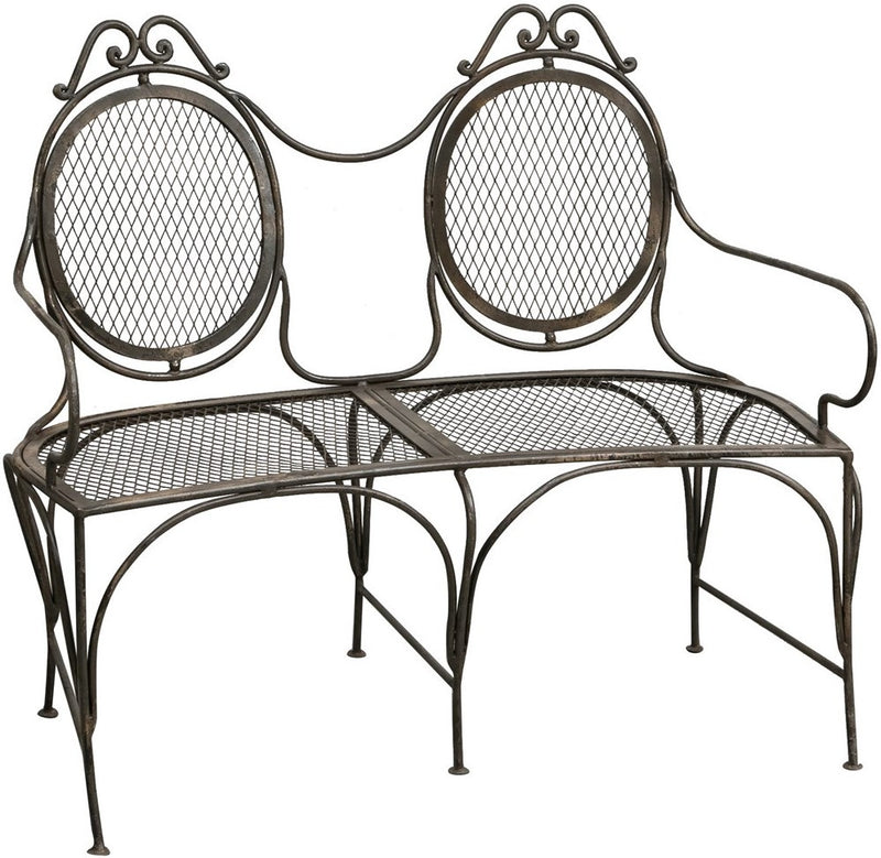 Biscottini Panchina Liberty in ferro battuto L120XPR60XH103 cm