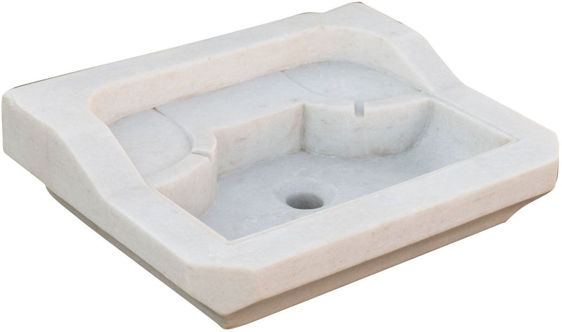 Biscottini Lavandino in marmo bianco L51xPR41xH15 cm Vasca realizzata completamente