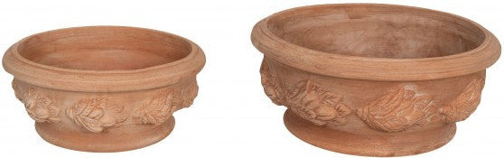 Biscottini Set 2 Ciotole in Terracotta 100% Made in Italy interamente Lavorata a Mano