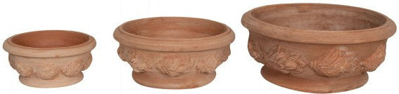 Biscottini Set 3 Ciotole in Terracotta 100% Made in Italy interamente Lavorata a Mano