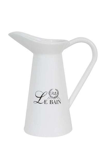 Biscottini Brocca in porcellana bianca decorata "Le Bain Paris" dimensioni larghezza