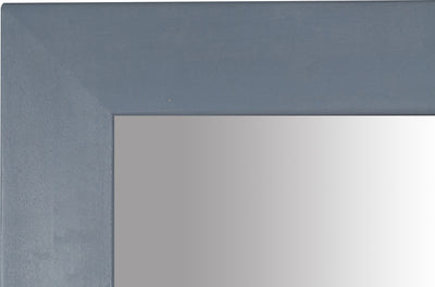 Biscottini Specchiera rettangolare a muro in legno massello di tiglio finitura grigio L60xPR3xH180 cm Made in Italy