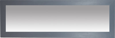 Biscottini Specchiera rettangolare a muro in legno massello di tiglio finitura grigio L60xPR3xH180 cm Made in Italy