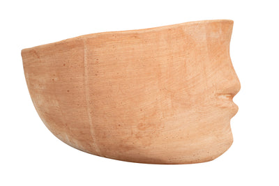 Biscottini Vaso a forma di faccia in Terracotta 100% made in Italy interamente lavorata a mano al tornio