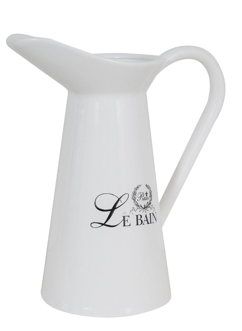 Biscottini Brocca in porcellana bianca decorata "Le Bain Paris" dimensioni larghezza