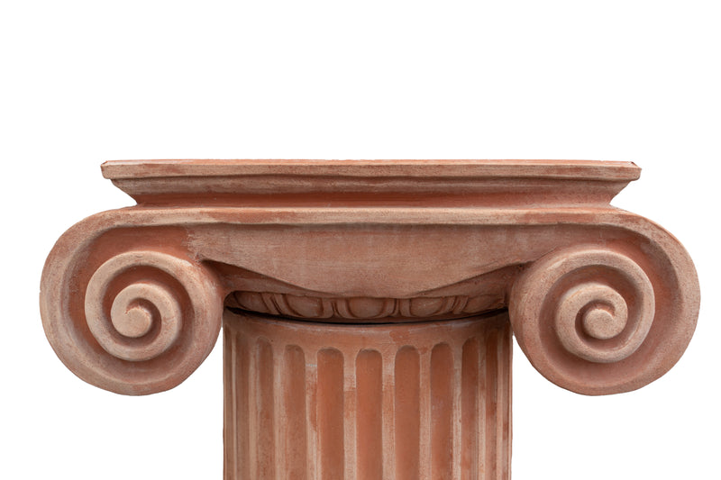 Biscottini Colonna ionica in terracotta di galestro 100% Made in Italy interamente Lavorata a Mano