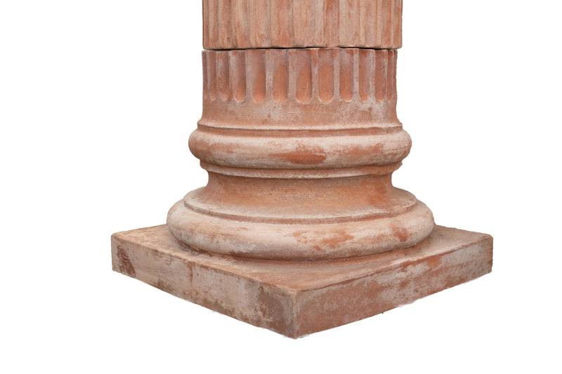 Biscottini Colonna ionica in terracotta di galestro 100% Made in Italy interamente Lavorata a Mano
