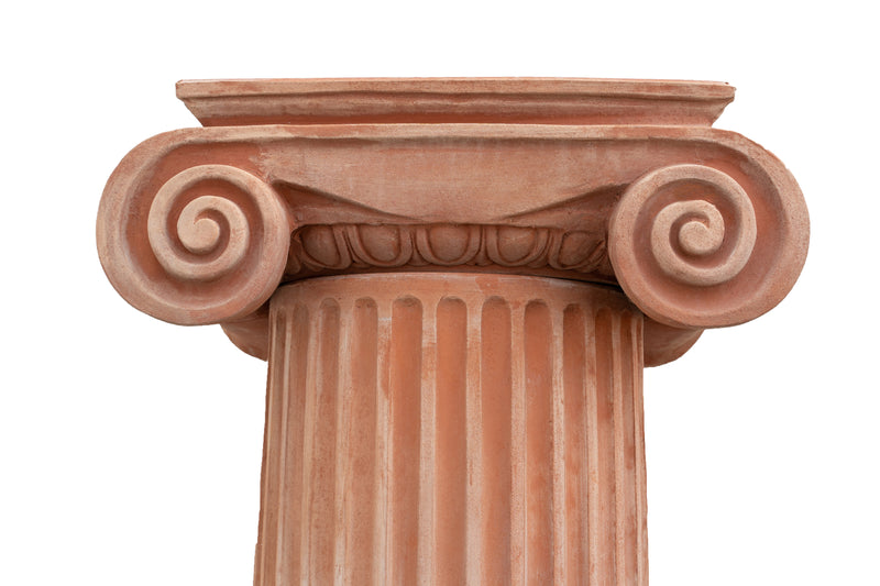 Biscottini Colonna ionica in terracotta di galestro 100% Made in Italy interamente Lavorata a Mano
