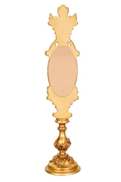 Biscottini SPECCHIERA DA APPOGGIO IN LEGNO FINITURA FOGLIA ORO ANTICATO MADE IN ITALY