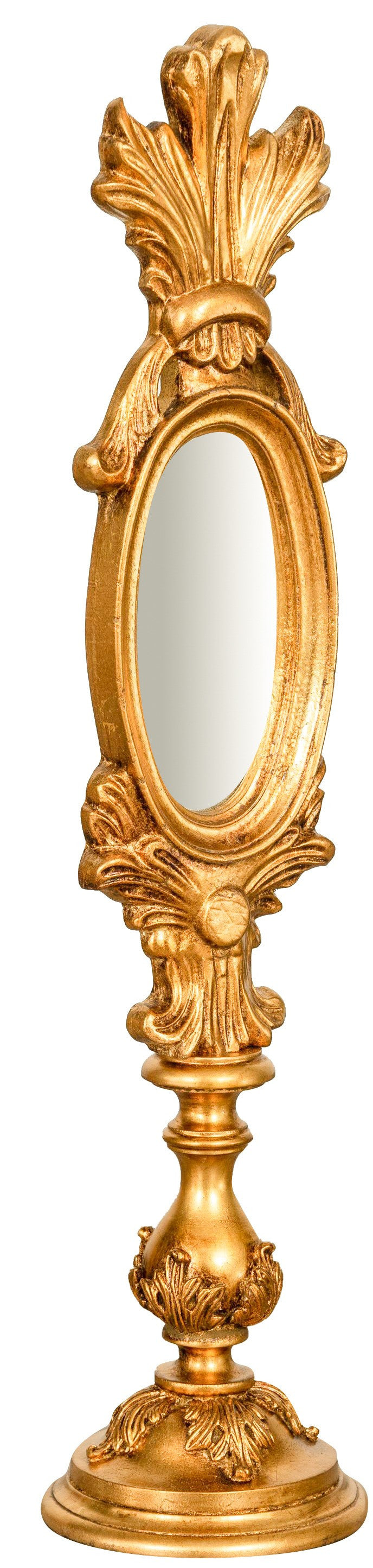 Biscottini SPECCHIERA DA APPOGGIO IN LEGNO FINITURA FOGLIA ORO ANTICATO MADE IN ITALY