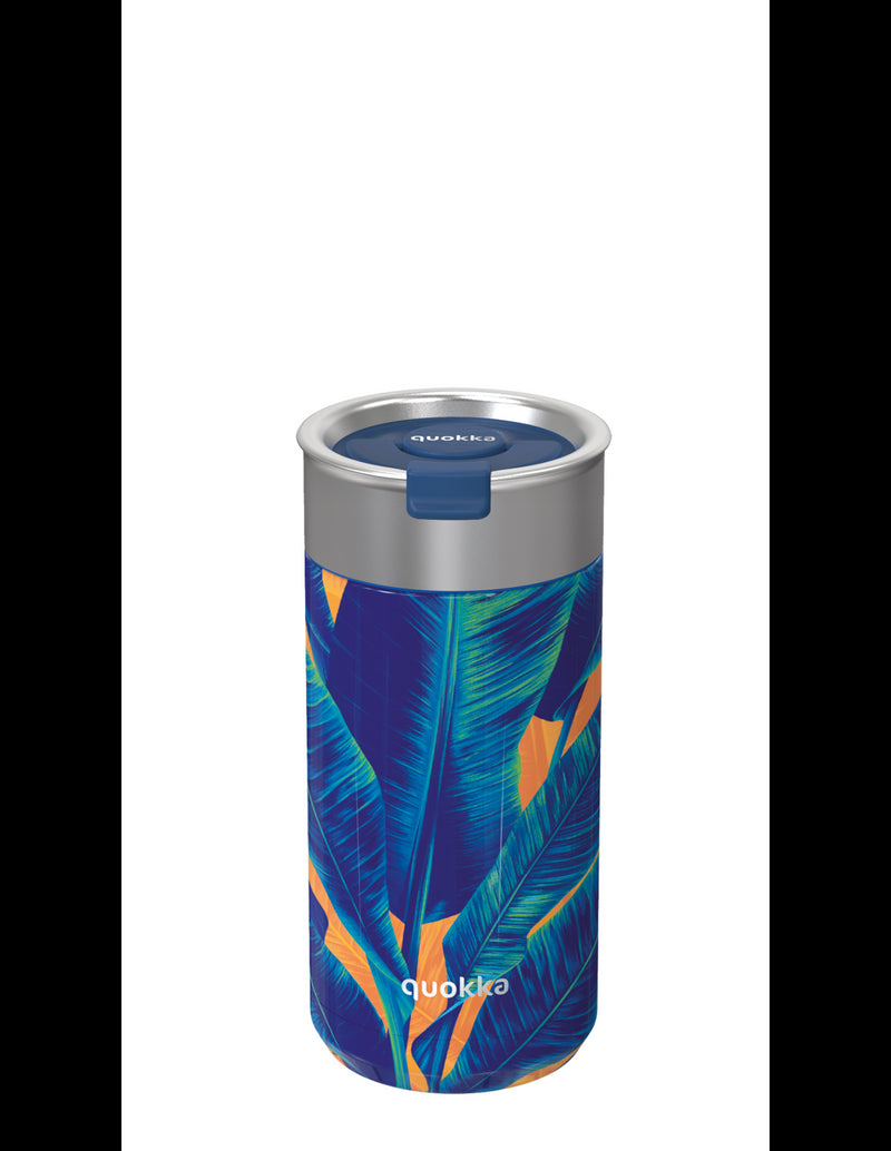Quokka Boost - Stainless Steel Coffee Tumbler 400 ml (Bue Jungle)