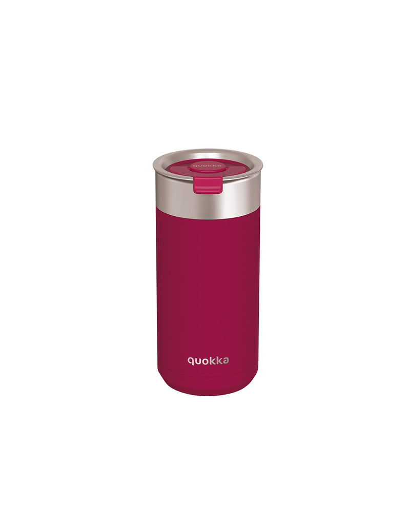 Quokka Boost Coffee Tumbler - Stainless steel thermal mug with brewer 400 ml (Maroon)
