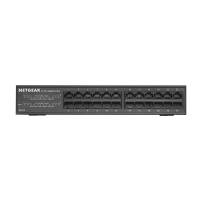 Netgear GS324 Non gestito Gigabit Ethernet (10/100/1000) Nero