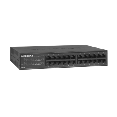 Netgear GS324 Non gestito Gigabit Ethernet (10/100/1000) Nero