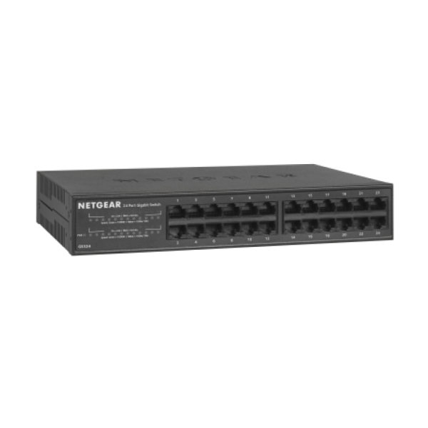 Netgear GS324 Non gestito Gigabit Ethernet (10/100/1000) Nero