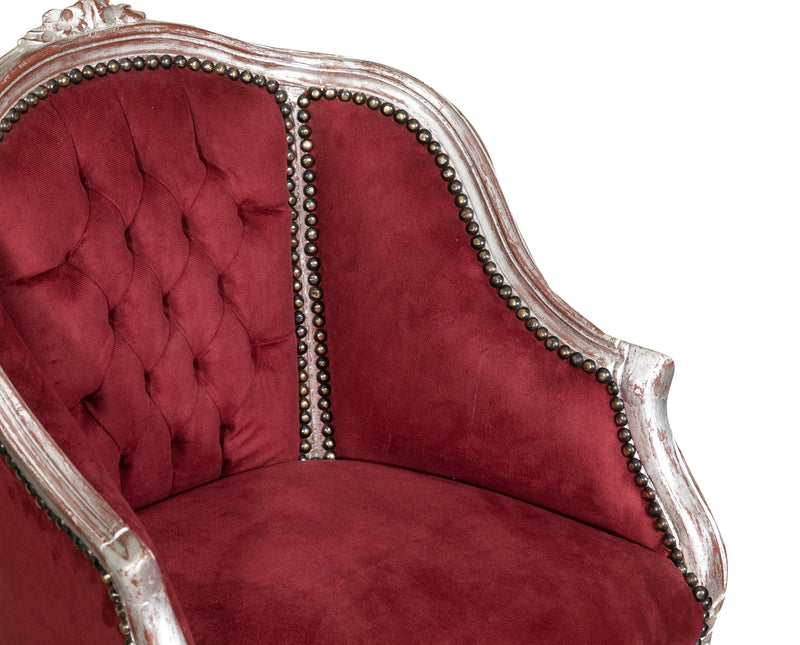 Biscottini POLTRONA STILE FRANCESE LUIGI XVI IN LEGNO MASSELLO DI FAGGIO XVI, faggio,