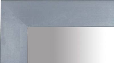 Biscottini Specchiera rettangolare a muro in legno massello di tiglio finitura grigia L90xPR3xH120 cm Made in Italy