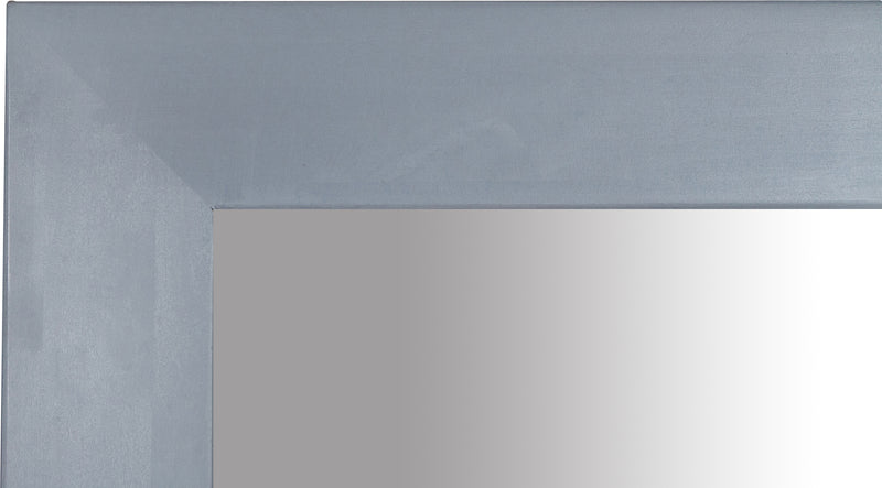 Biscottini Specchiera rettangolare a muro in legno massello di tiglio finitura grigia L90xPR3xH120 cm Made in Italy