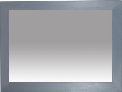 Biscottini Specchiera rettangolare a muro in legno massello di tiglio finitura grigia L90xPR3xH120 cm Made in Italy