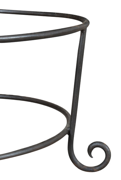 Biscottini Base portavasi in ferro pieno forgiato a mano dimensioni lunghezza profondità