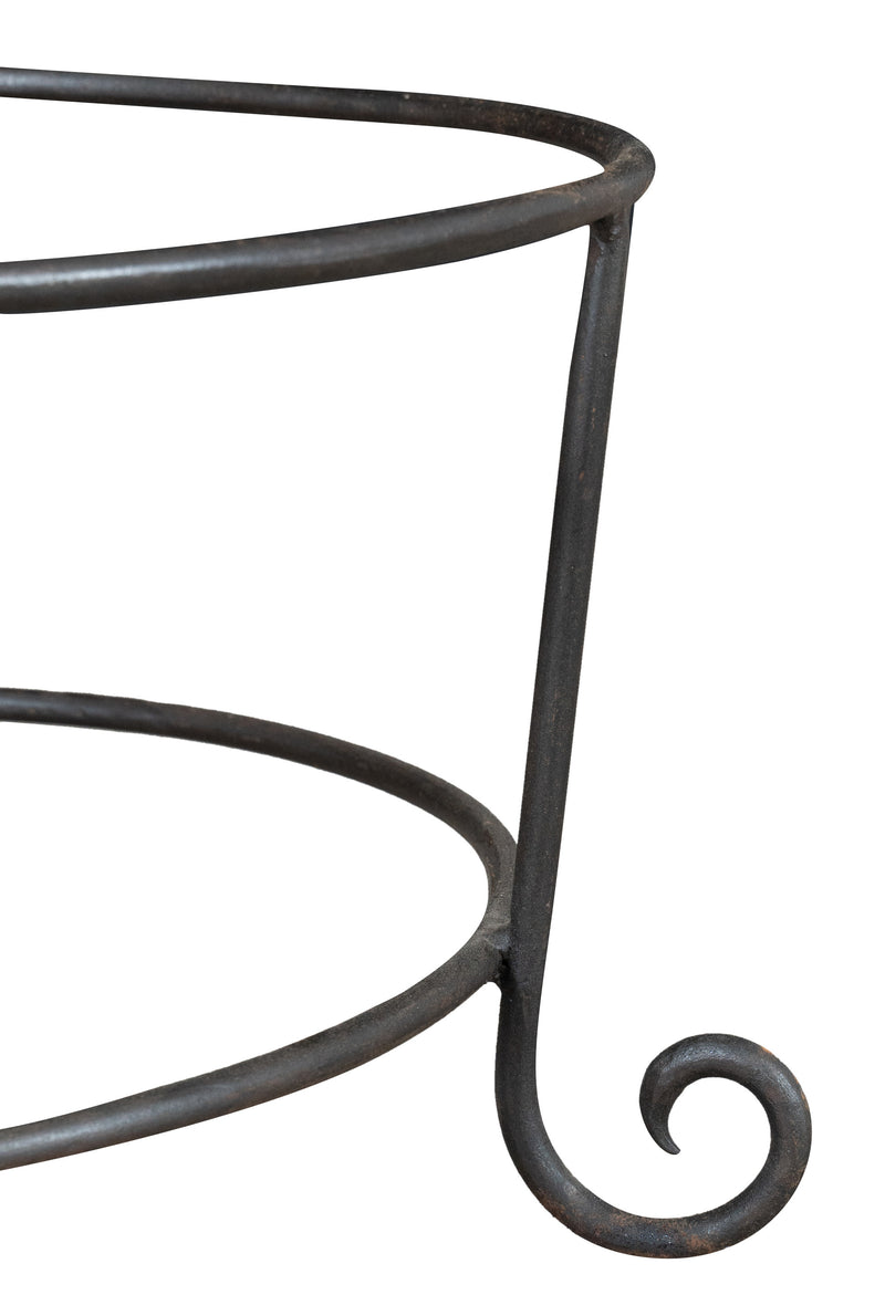 Biscottini Base portavasi in ferro pieno forgiato a mano dimensioni lunghezza profondità