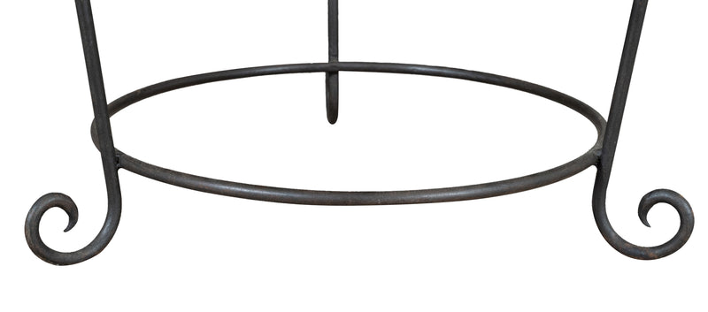 Biscottini Base portavasi in ferro pieno forgiato a mano dimensioni lunghezza profondità