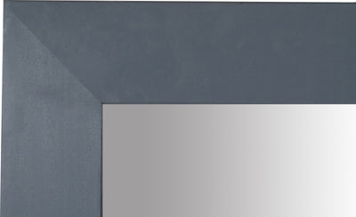 Biscottini Specchiera quadrata a muro in legno massello di tiglio finitura grigia L100xPR3xH100 cm Made in Italy