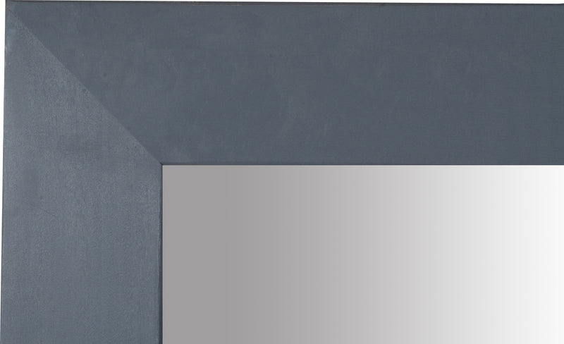 Biscottini Specchiera quadrata a muro in legno massello di tiglio finitura grigia L100xPR3xH100 cm Made in Italy