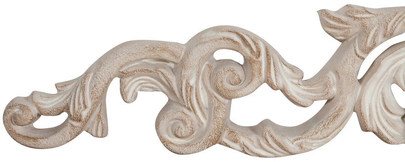 Biscottini Sopraporta in legno finitura bianco anticato Fregio L80XPR2,5xH15 realizzato