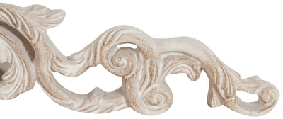 Biscottini Sopraporta in legno finitura bianco anticato Fregio L80XPR2,5xH15 realizzato