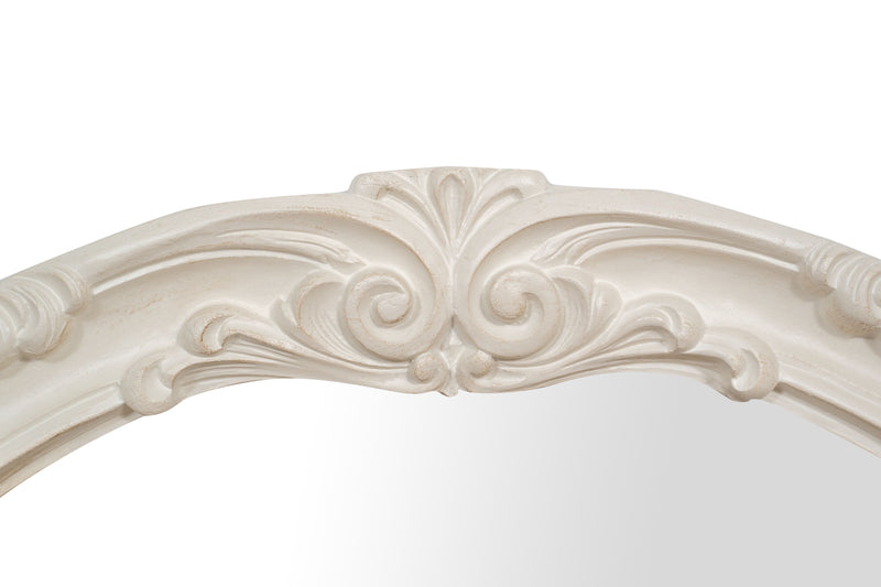 Biscottini SPECCHIERA DA PARETE IN LEGNO FINITURA BIANCA ANTICATA MADE IN ITALY Specchio