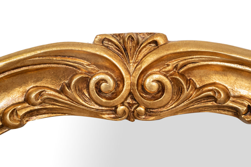 Biscottini SPECCHIERA DA PARETE IN LEGNO FINITURA FOGLIA ORO ANTICATO MADE IN ITALY