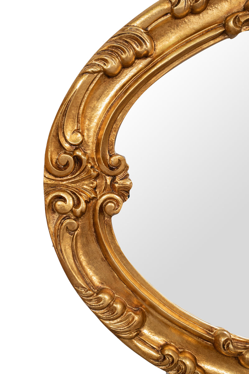 Biscottini SPECCHIERA DA PARETE IN LEGNO FINITURA FOGLIA ORO ANTICATO MADE IN ITALY