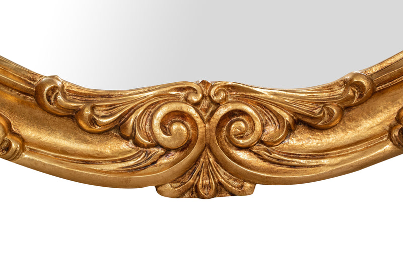 Biscottini SPECCHIERA DA PARETE IN LEGNO FINITURA FOGLIA ORO ANTICATO MADE IN ITALY