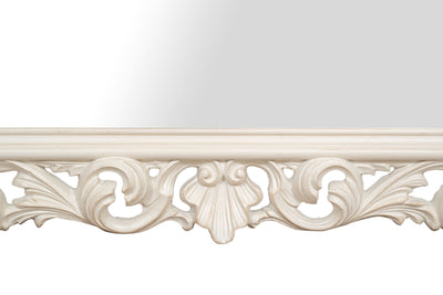 Biscottini SPECCHIERA DA PARETE IN LEGNO FINITURA BIANCA ANTICATA MADE IN ITALY Specchio