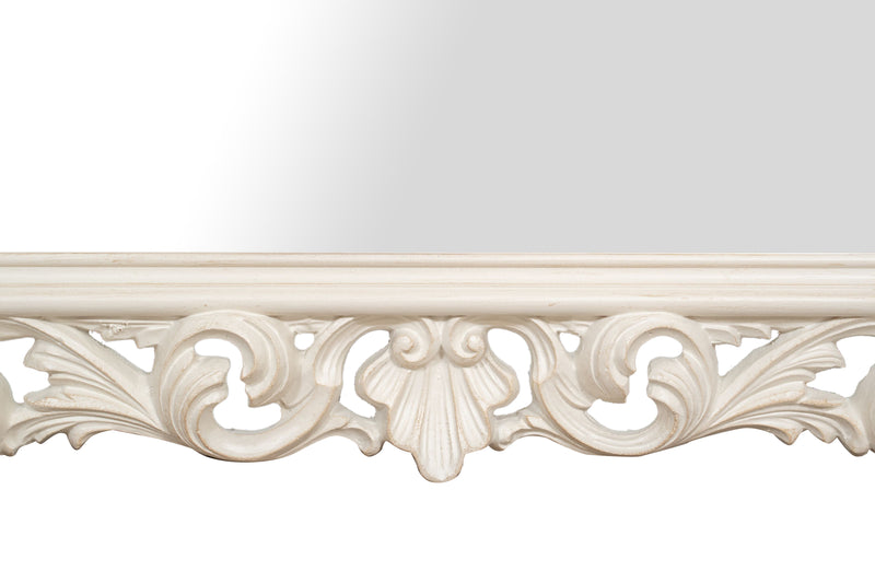 Biscottini SPECCHIERA DA PARETE IN LEGNO FINITURA BIANCA ANTICATA MADE IN ITALY Specchio