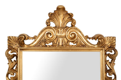 Biscottini SPECCHIERA DA PARETE IN LEGNO FINITURA FOGLIA ORO ANTICATO MADE IN ITALY