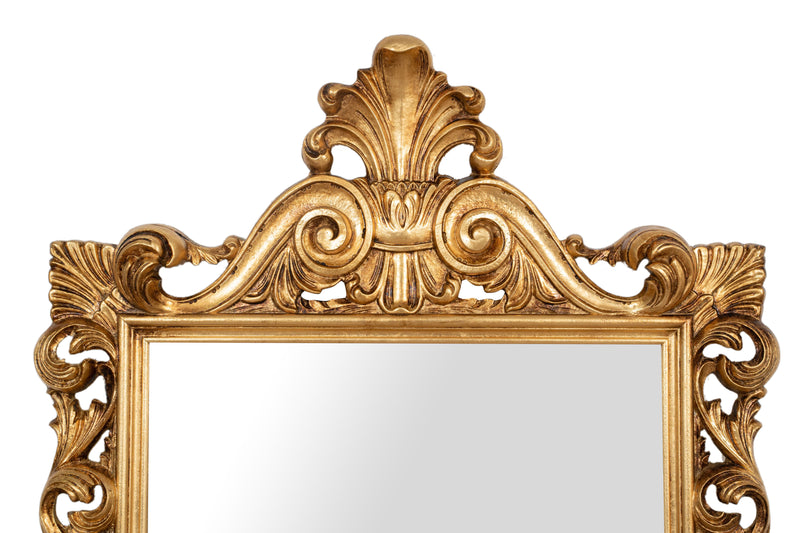 Biscottini SPECCHIERA DA PARETE IN LEGNO FINITURA FOGLIA ORO ANTICATO MADE IN ITALY