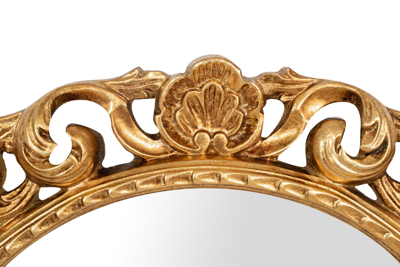 Biscottini SPECCHIERA DA PARETE IN LEGNO FINITURA FOGLIA ORO ANTICATO MADE IN ITALY