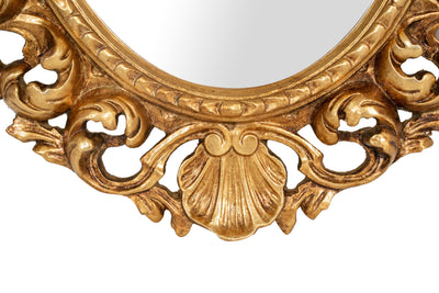 Biscottini SPECCHIERA DA PARETE IN LEGNO FINITURA FOGLIA ORO ANTICATO MADE IN ITALY