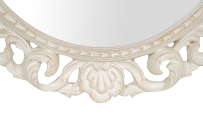 Biscottini SPECCHIERA DA PARETE IN LEGNO FINITURA BIANCA ANTICATA MADE IN ITALY Specchio