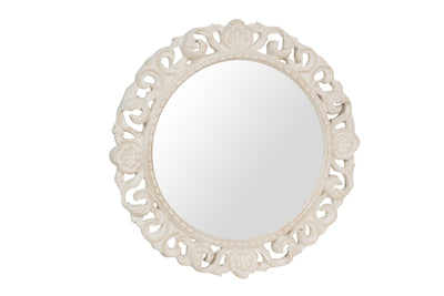 Biscottini SPECCHIERA DA PARETE IN LEGNO FINITURA BIANCA ANTICATA MADE IN ITALY Specchio