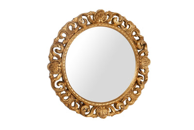 Biscottini SPECCHIERA DA PARETE IN LEGNO FINITURA FOGLIA ORO ANTICATO MADE IN ITALY