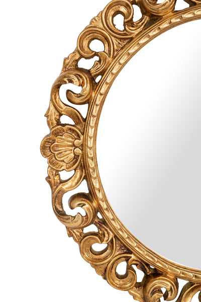 Biscottini SPECCHIERA DA PARETE IN LEGNO FINITURA FOGLIA ORO ANTICATO MADE IN ITALY