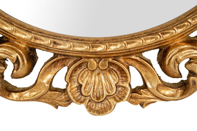 Biscottini SPECCHIERA DA PARETE IN LEGNO FINITURA FOGLIA ORO ANTICATO MADE IN ITALY