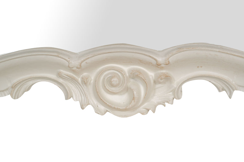 Biscottini SPECCHIERA DA PARETE IN LEGNO FINITURA BIANCA ANTICATA MADE IN ITALY Specchio