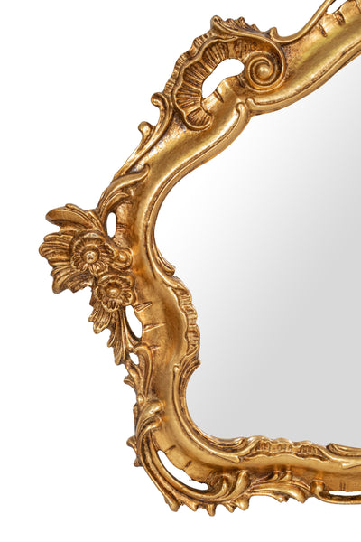 Biscottini SPECCHIERA DA PARETE IN LEGNO FINITURA FOGLIA ORO ANTICATO MADE IN ITALY