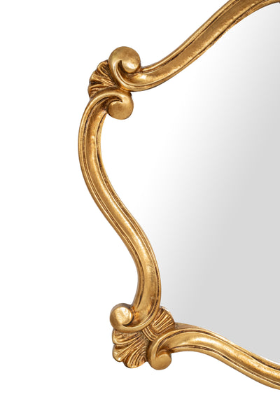 Biscottini SPECCHIERA DA PARETE IN LEGNO FINITURA FOGLIA ORO ANTICATO MADE IN ITALY