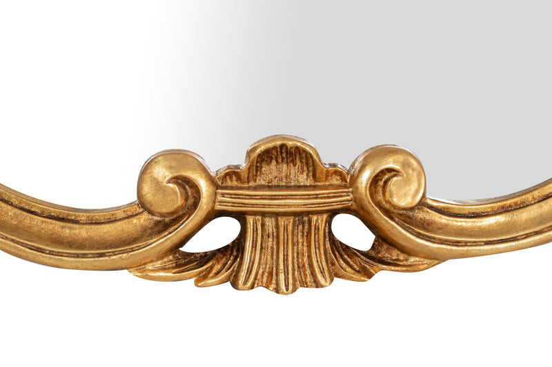 Biscottini SPECCHIERA DA PARETE IN LEGNO FINITURA FOGLIA ORO ANTICATO MADE IN ITALY